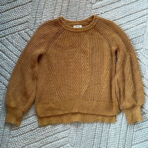 Madewell balloon sleeve cotton sweater - medium